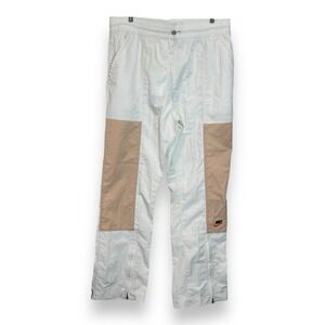 Nike Sportswear City Utility Zip Cuff Woven High-Rise Pant Cream New Women XL